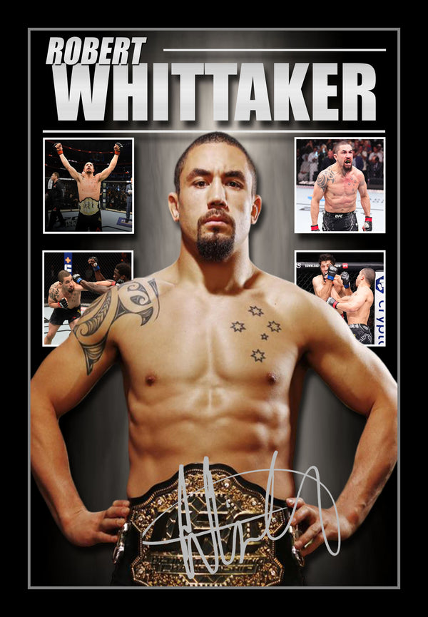 Robert Whittaker 'The Reaper' Signed & Framed UFC Memorabilia