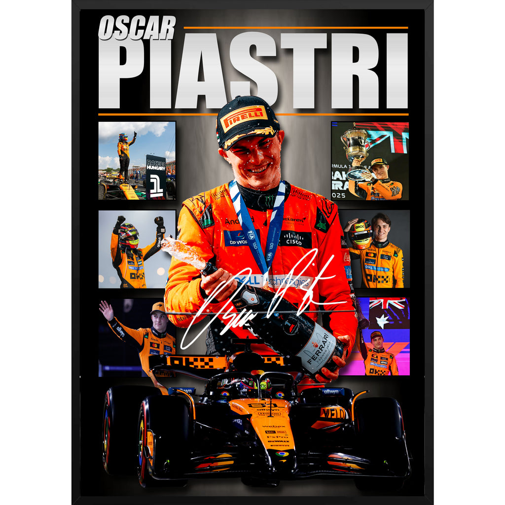 Oscar Piastri Formula One Framed Lithograph Memorabilia