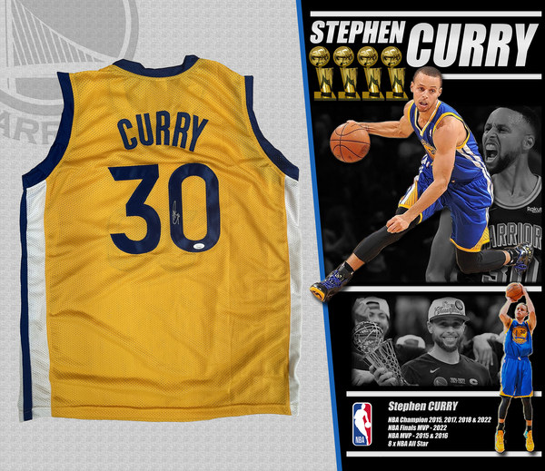 Steph Curry Golden State Warriors Signed & Framed Fanatics Jersey (JSA)