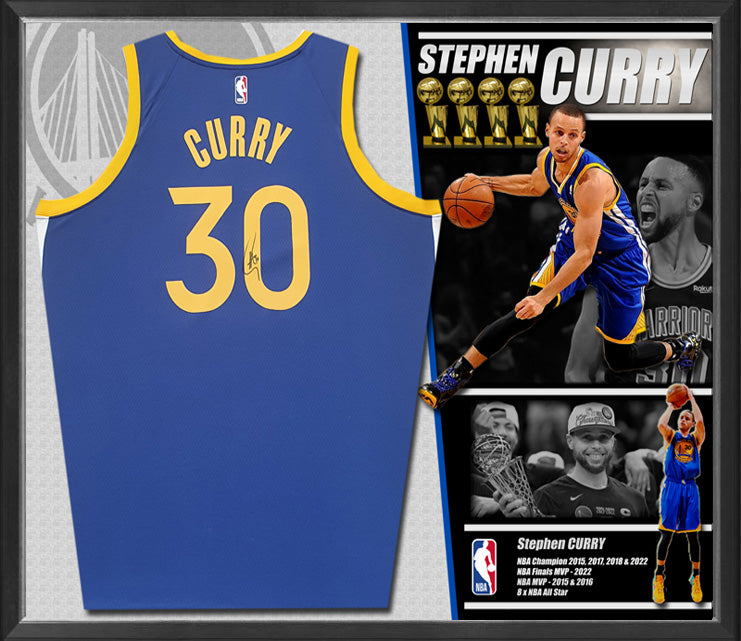 Steph Curry Golden State Warriors Signed & Framed Fanatics Jersey (Beckett)