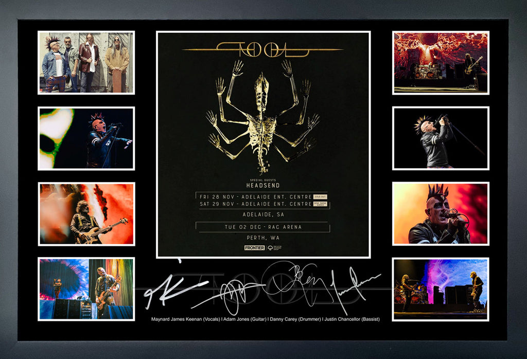 Tool 2025 Australian Tour Signed Framed Memorabilia