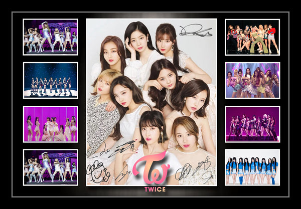 TWICE K-POP Signed & Framed Memorabilia