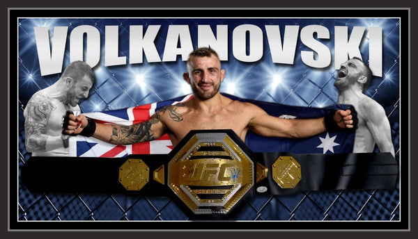 Alexander 'The Great' Volkanovski Signed & Framed Replica UFC Belt (Beckett #BU14928)