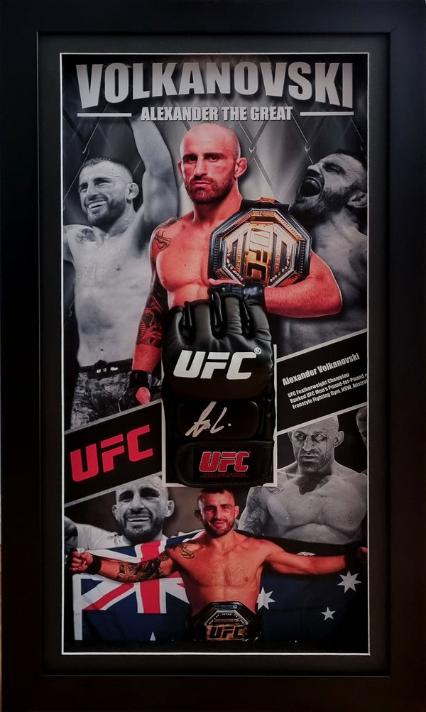 Alexander Volkanovski Signed & Framed UFC Glove - Beckett BAS #BW64550