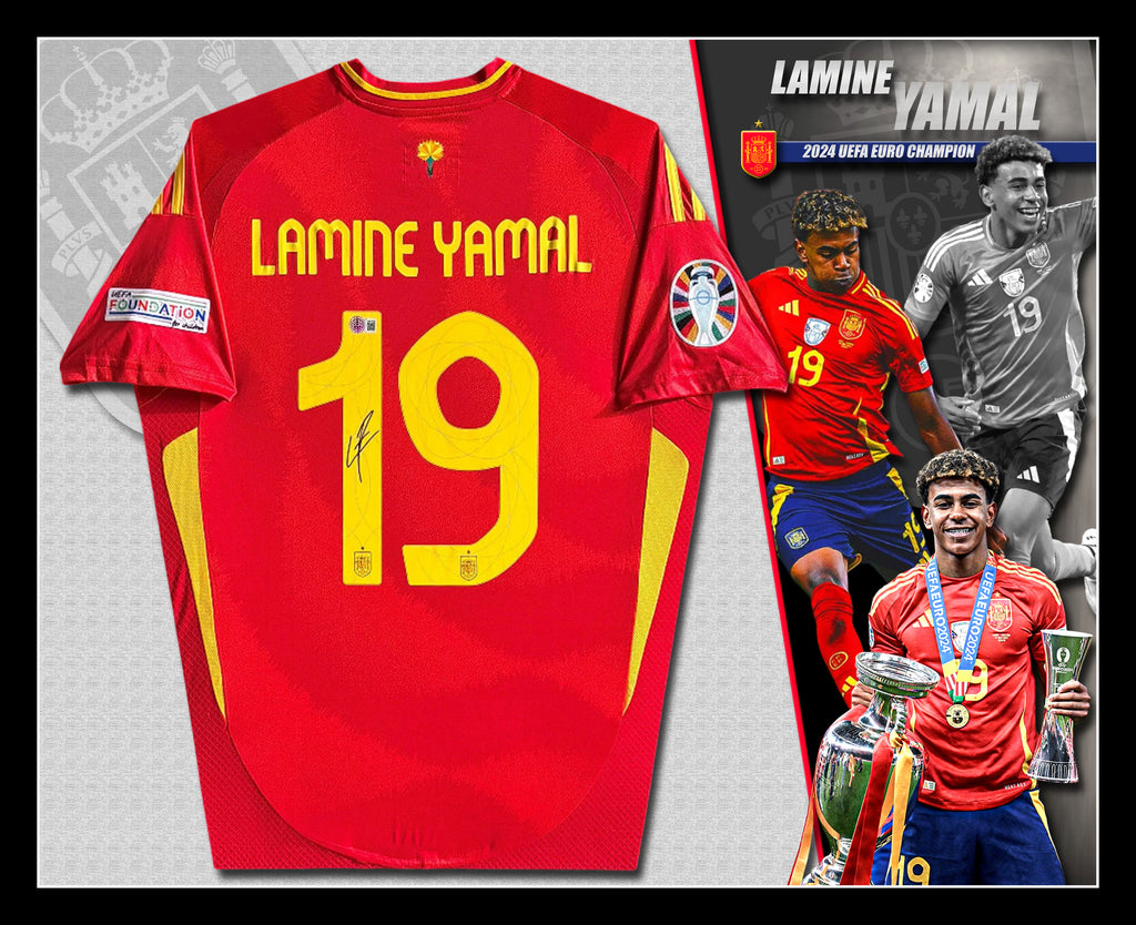 Lamine YAMAL Spain 2024 EURO Champions Signed & Framed Jersey (Beckett)