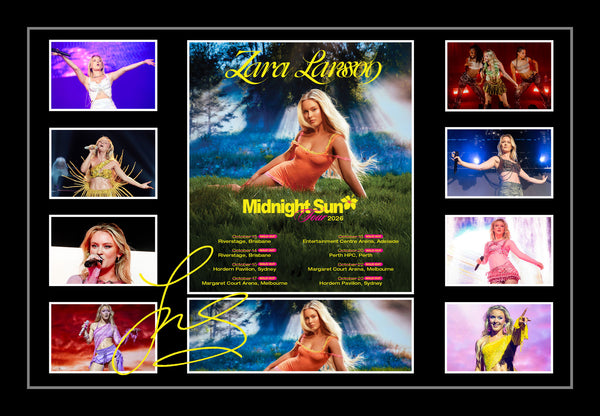 Zara Larsson 2026 Midnight Sun Australian Tour Signed Framed Memorabilia