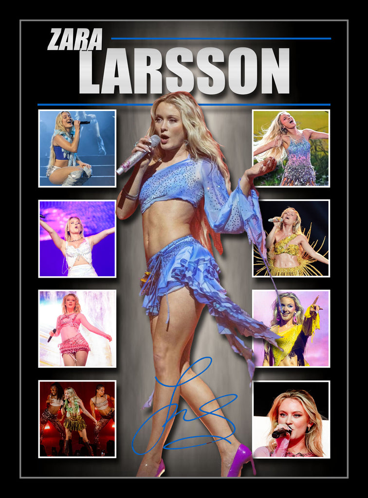 Zara Larsson Midnight Sun Signed Framed Lithograph Memorabilia
