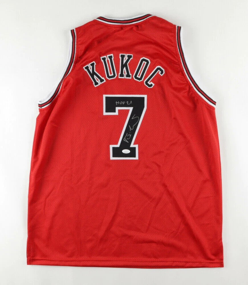 Toni KUKOC Chicago Bulls Signed & Framed Basketball Jersey