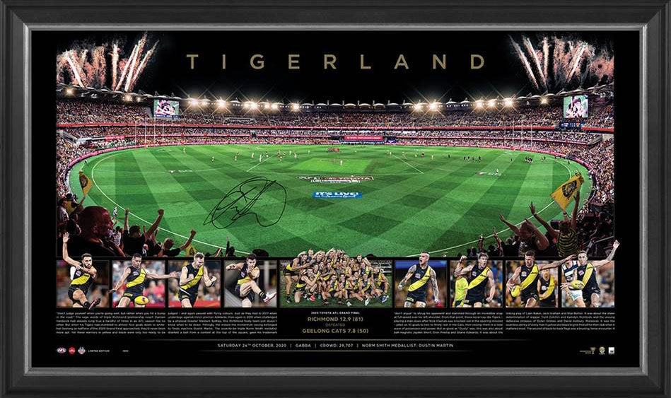 Richmond Tigers 'Tigerland' 2020 Premiers Signed & Framed Panoramic