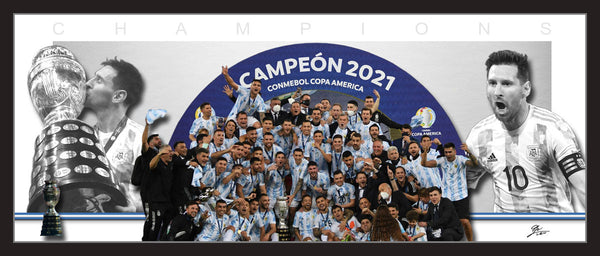 2021 Argentina COPA AMERICA Champions Framed Wings.