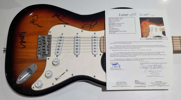 Foo Fighters Band Signed x 4 Electric Guitar - Grohl Mendel Hawkins Jaffee - (James Spence)