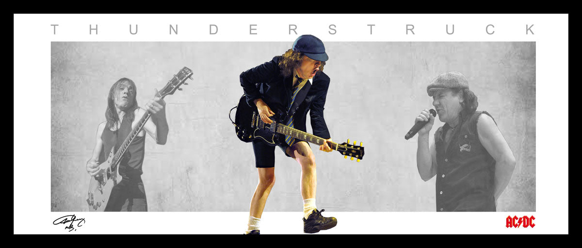 ACDC 'Thunderstruck' Wings style framed lithograph – Wicked Memorabilia ...