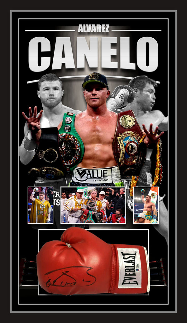 Saul 'Canelo' Alvarez Signed & Framed Everlast Boxing Glove - Beckett
