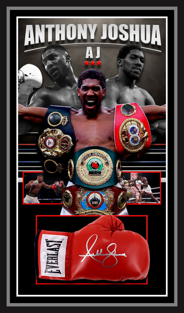 Anthony Joshua Signed & Framed Boxing Glove with James Spence Authentication