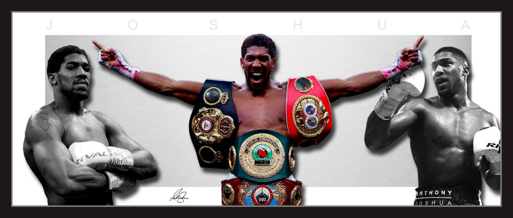 Anthony Joshua Framed Wings style lithograph