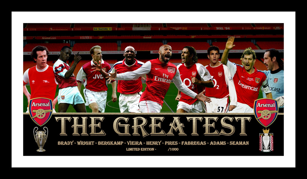 The Greatest ARSENAL GUNNERS Framed Limited Edition