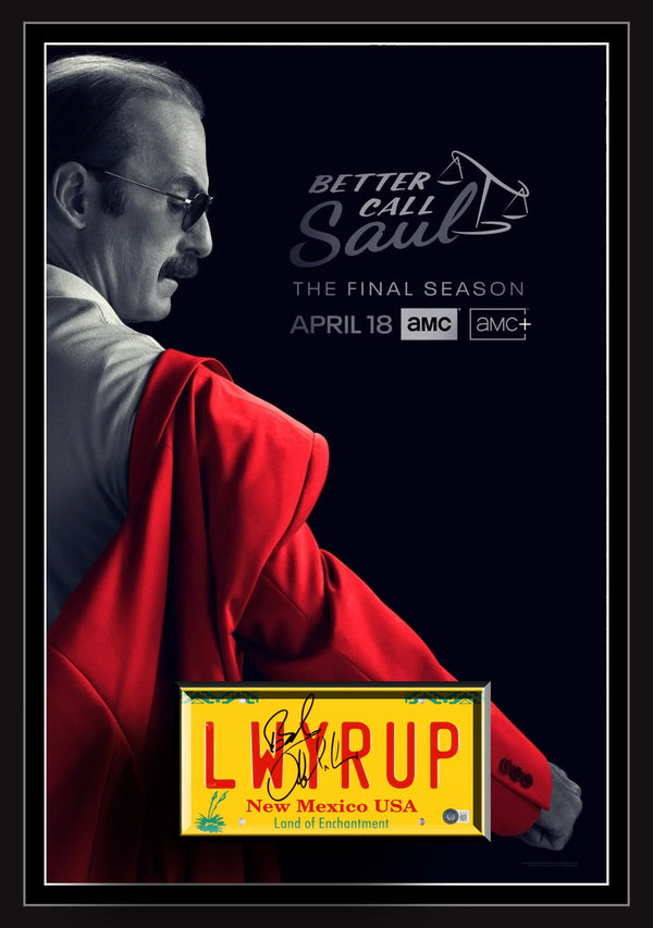 Bob Odenkirk Signed & Framed "Better Call Saul" License Plate (Beckett).