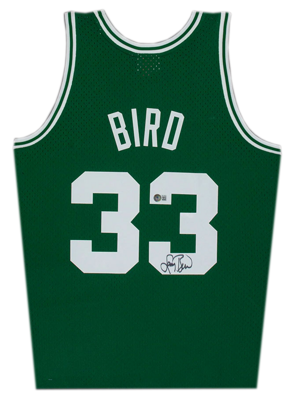 Larry Bird Authentic Signed Green Pro Style Jersey Beckett BAS