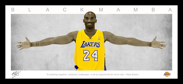 Kobe BRYANT 'BLACK MAMBA' WINGS Tribute FRAMED