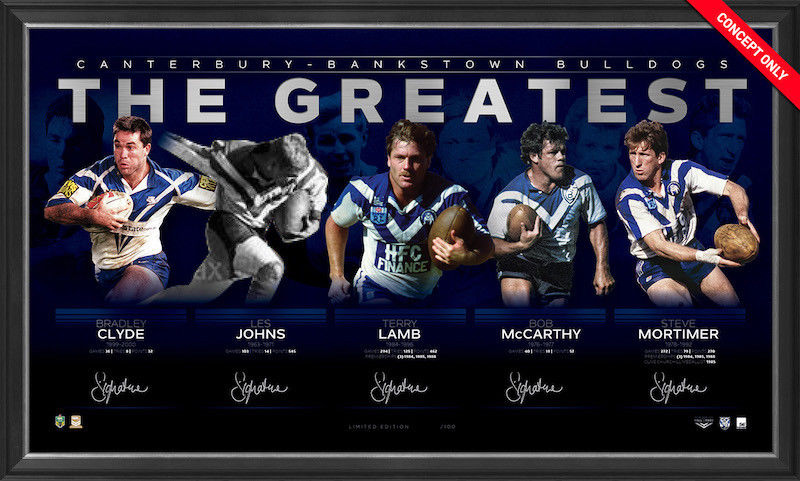 Canterbury-Bankstown Signed ‘The Greatest’ Limited Edition of 100 items only !