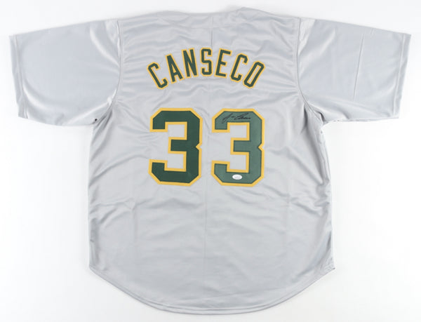 Jose Canseco Oakland Athletics Signed Baseball Jersey (James Spence / JSA)
