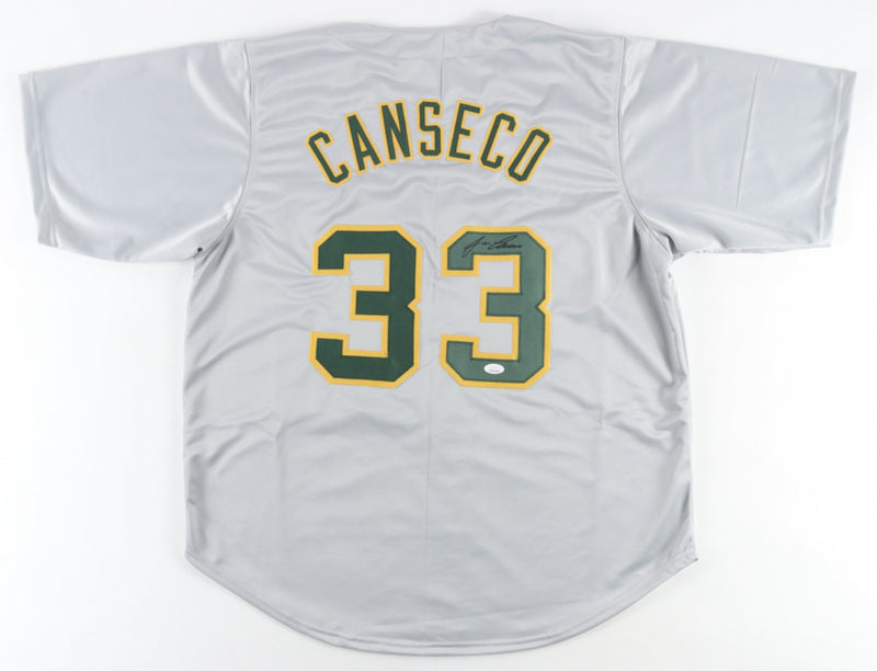 NEW YORK YANKEES JOSE CANSECO AUTOGRAPHED STITCHED CUSTOM JERSEY JSA COA