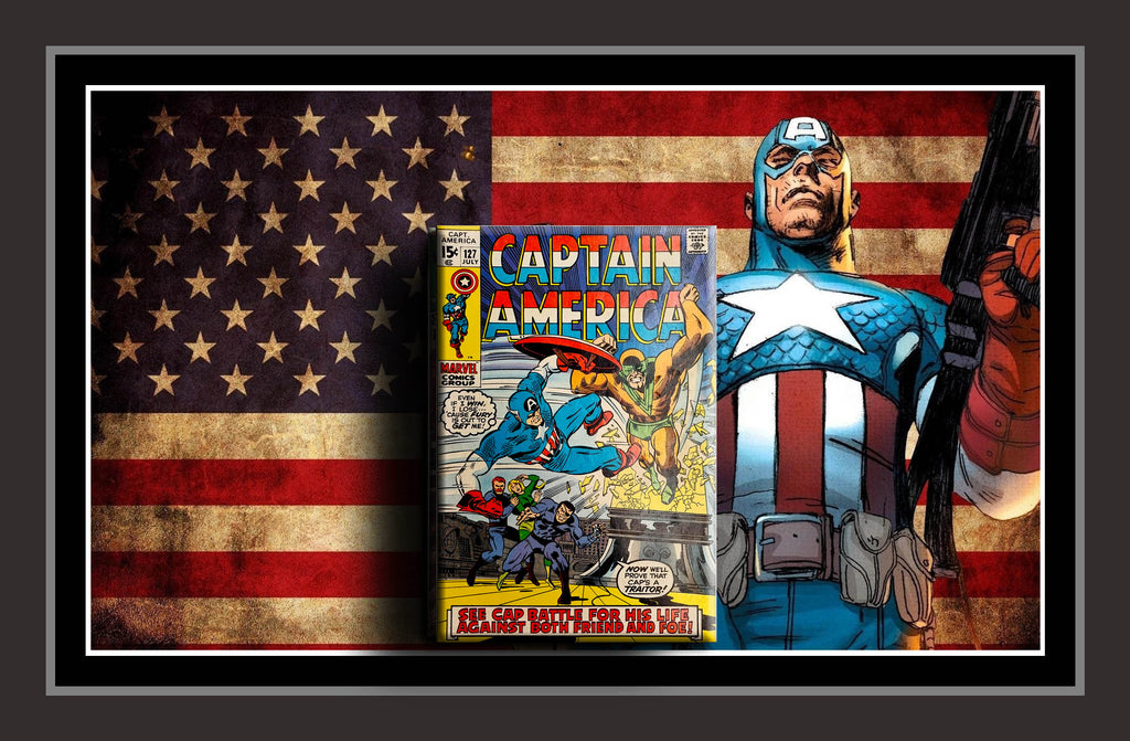 Captain America Silver Age Comic Case Framed