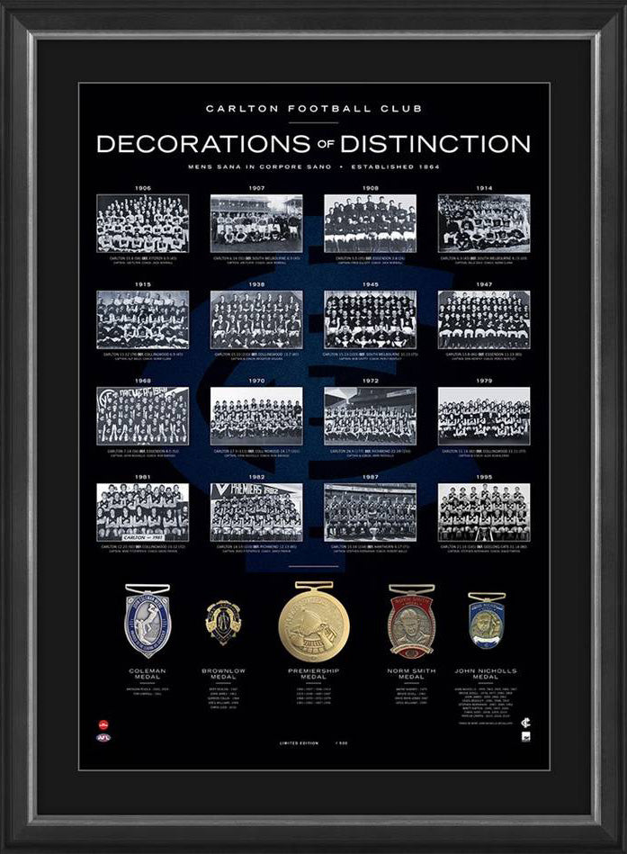 Carlton Football Club Decorations of Distinction AFL Limited Edition