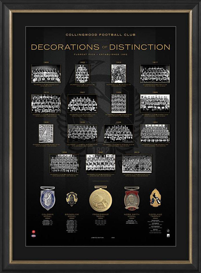 Collingwood Magpies Decorations of Distinction AFL Limited Edition