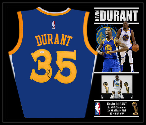 Kevin DURANT Golden State Warriors Signed & Framed Jersey with Beckett Authentication