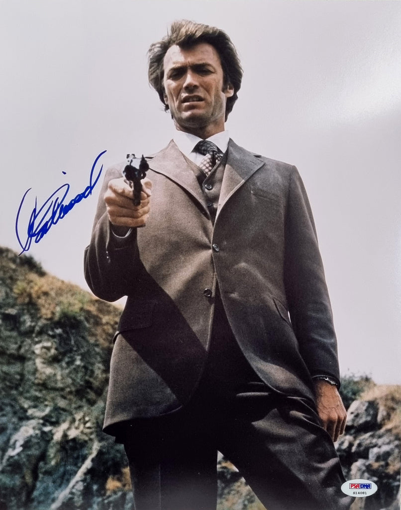 CLINT EASTWOOD DIRTY HARRY SIGNED 11x14 PHOTO - PSA DNA LETTER S14081
