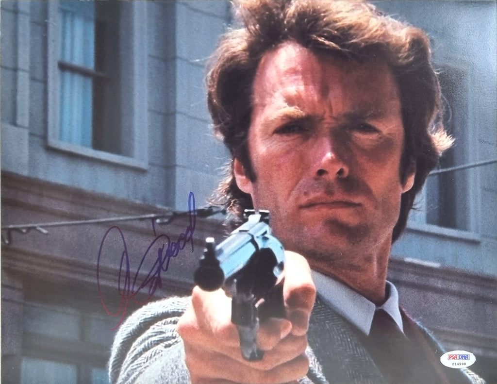 CLINT EASTWOOD DIRTY HARRY SIGNED 11x14 PHOTO - PSA DNA LETTER S14998