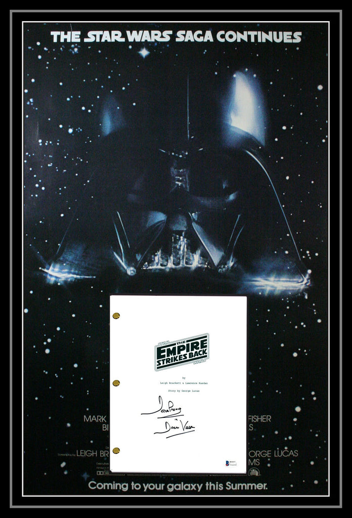 Star Wars 'The Empire Strikes Back' Dave Prowse Hand Signed & Framed Movie Script with Beckett Authentication