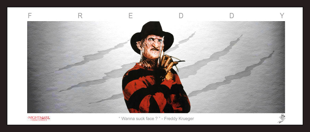 Freddy Krueger 'Nightmare on Elm Street' framed Wings style lithograph