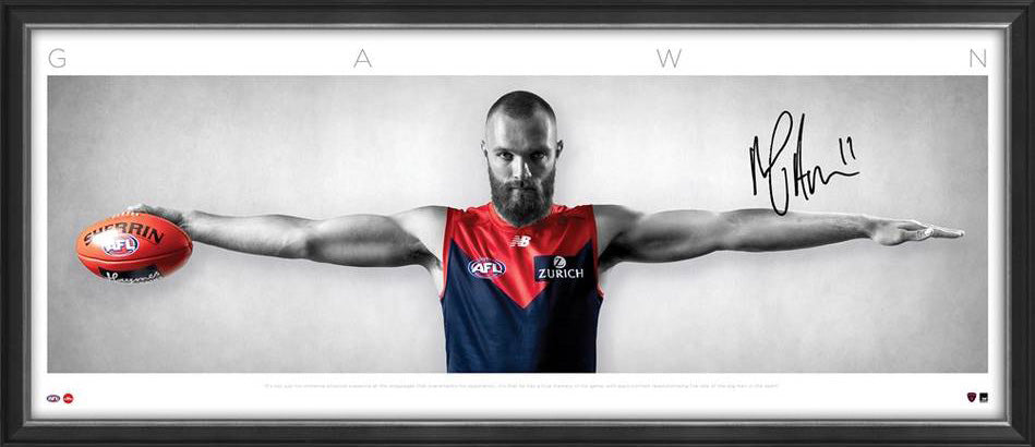 Max Gawn Signed Melbourne Signed & Framed Wings Tribute.