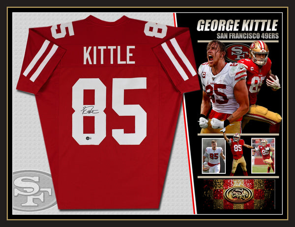 George KITTLE San Francisco 49ers NFL Signed & Framed Custom Jersey (Beckett)