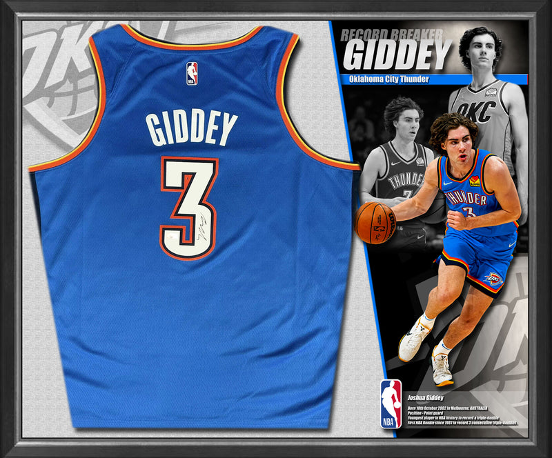 Josh Giddey Signed Autograph RARE Oklahoma City Thunder Jersey Australia  NBA