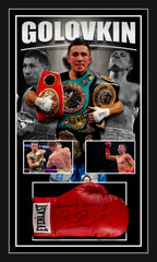 Gennady Golovkin Triple G Signed Framed Boxing Glove with Online