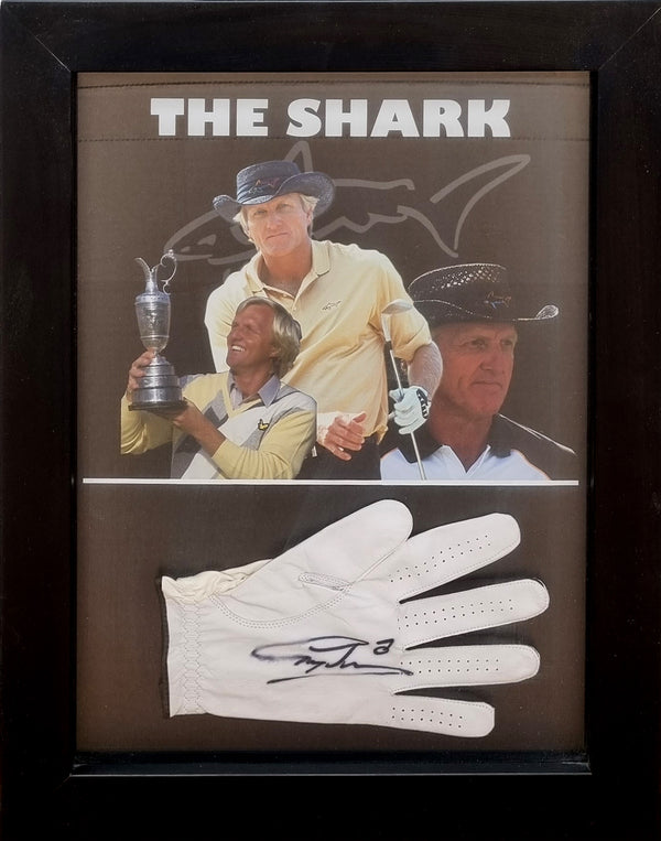 Greg NORMAN 'The Shark' Signed & Framed Golf Glove