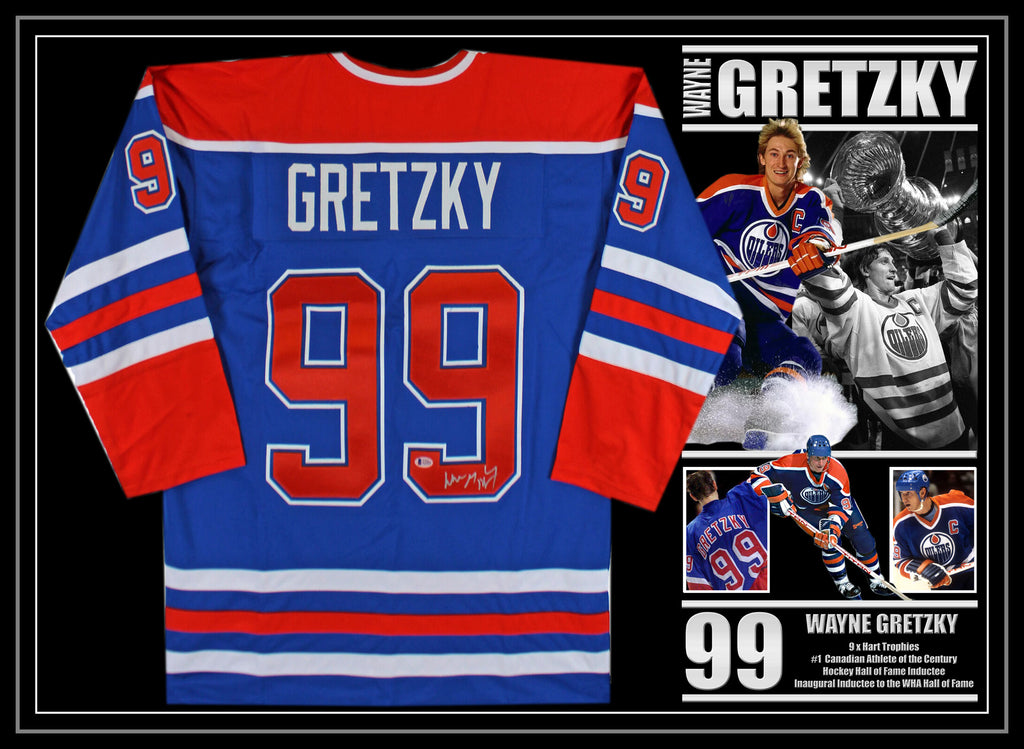 Wayne GRETZKY Signed & Framed NHL Jersey with Beckett USA Authentication