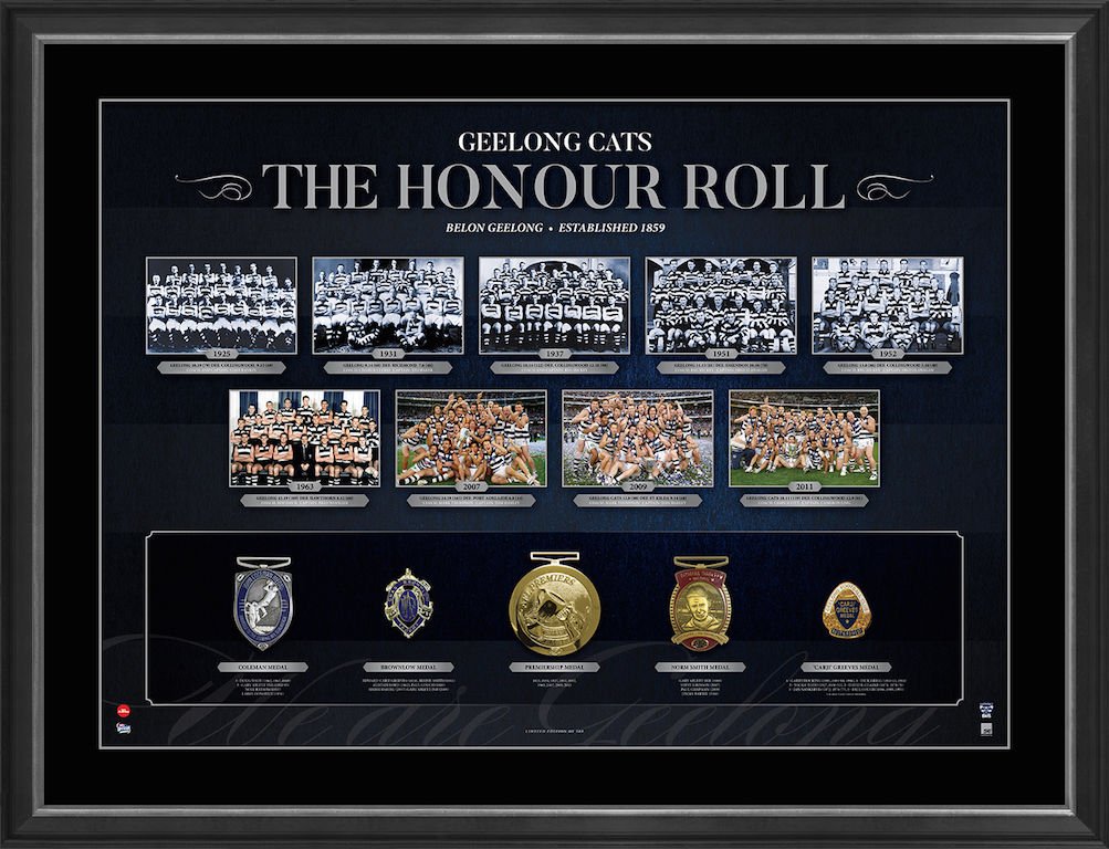 Geelong Cats The Honour Roll Framed Limited Edition
