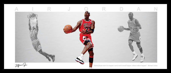 Michael Jordan Chicago Bulls lithograph framed