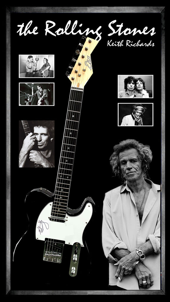 Rolling Stones Keith Richards – Signed & Framed electric Guitar (Beckett)