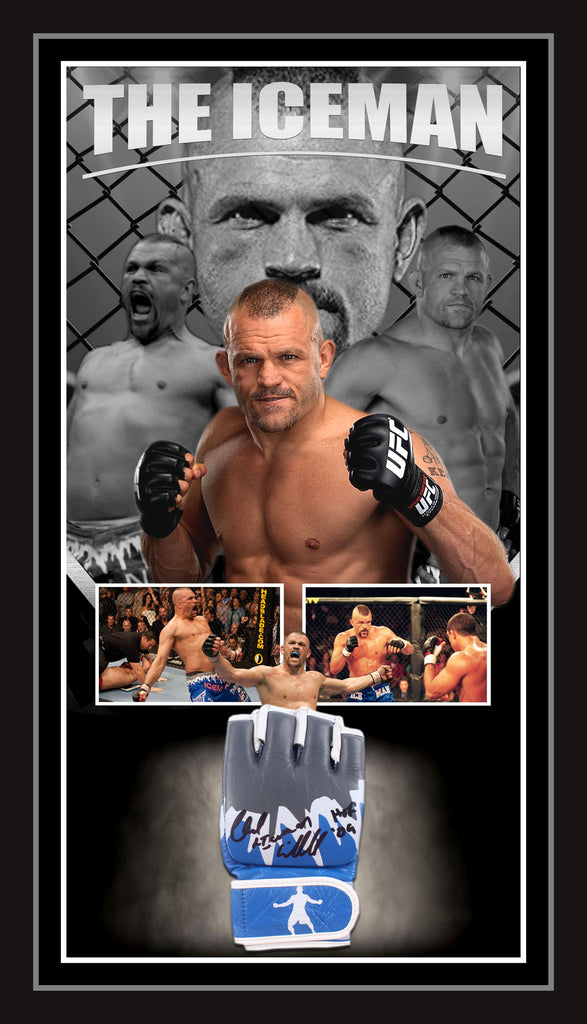 Chuck LIDDELL 'Iceman' Signed & Framed UFC Glove (James Spence JSA)