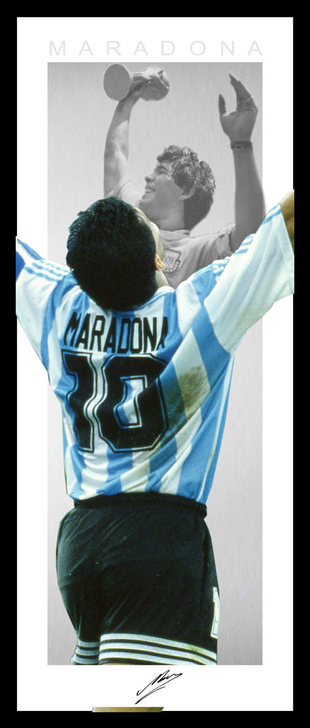Maradona Vertical Wings style framed Lithograph