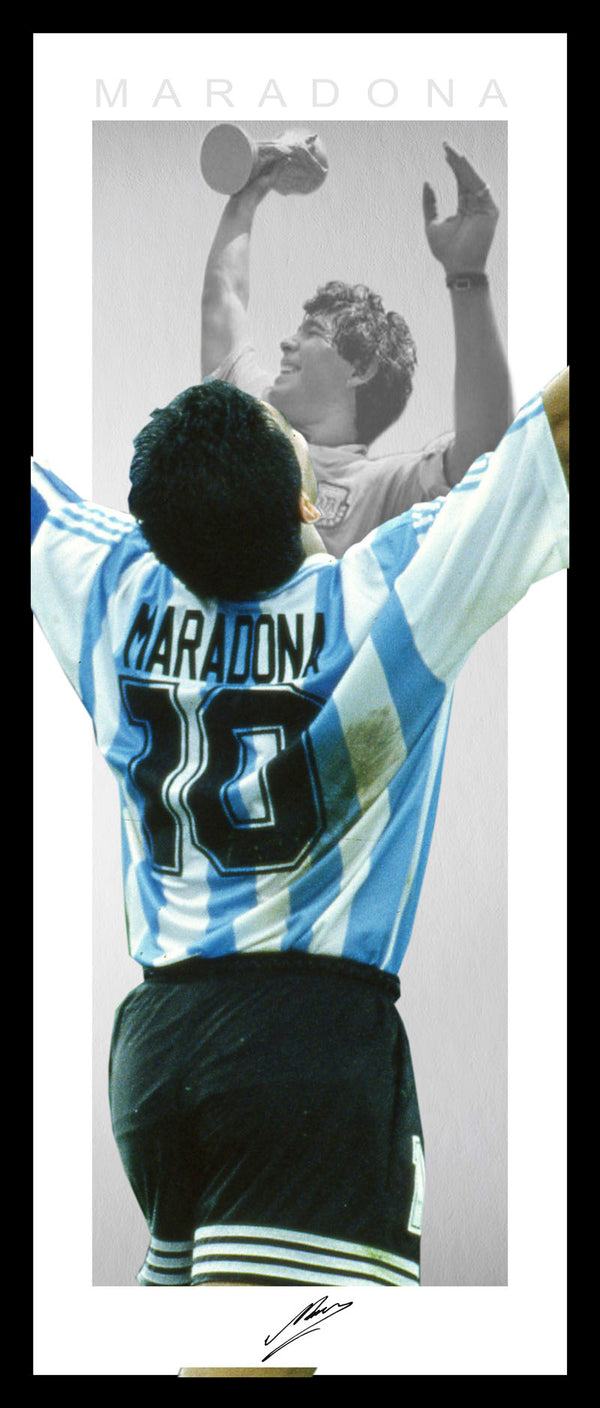 Maradona Vertical Wings style framed Lithograph