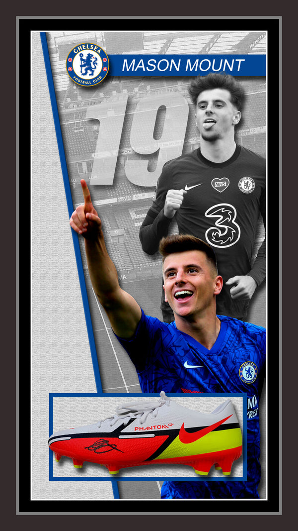 Mason Mount Signed & Framed Chelsea FC Nike Football Boot (Beckett)