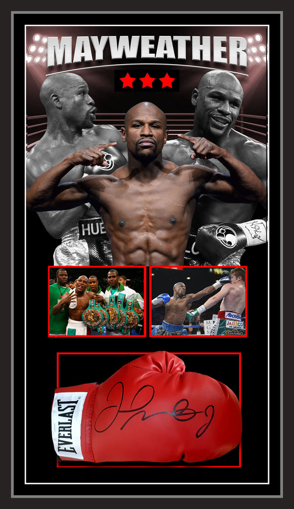 Floyd Mayweather Jnr Signed & Framed Everlast Boxing Glove (Beckett)