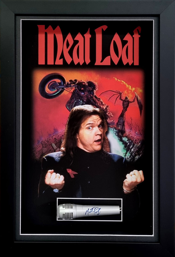 Meatloaf 'Bat out of Hell' Signed & Framed Microphone (Beckett-BAS) B47504