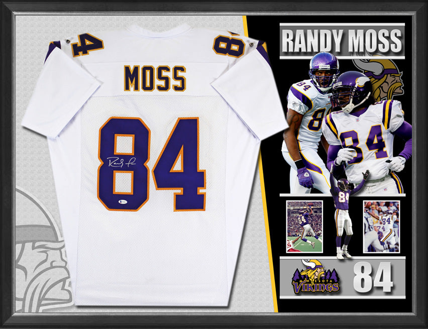 Randy MOSS Minnesota Vikings Signed & Framed NFL Jersey (Beckett)